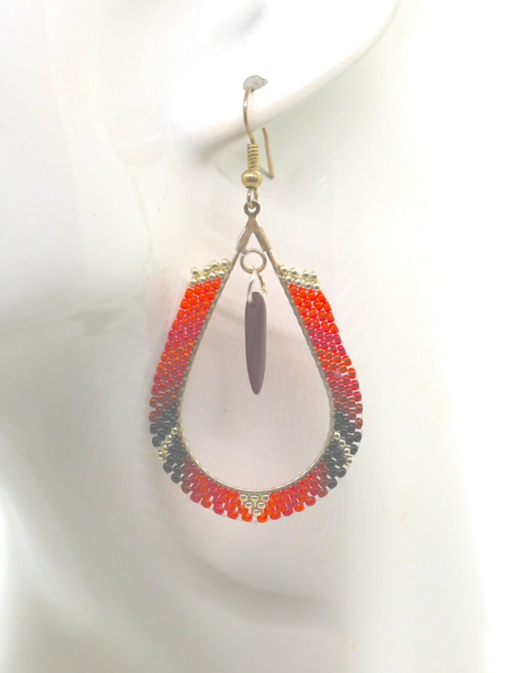 Ombre Red Earrings